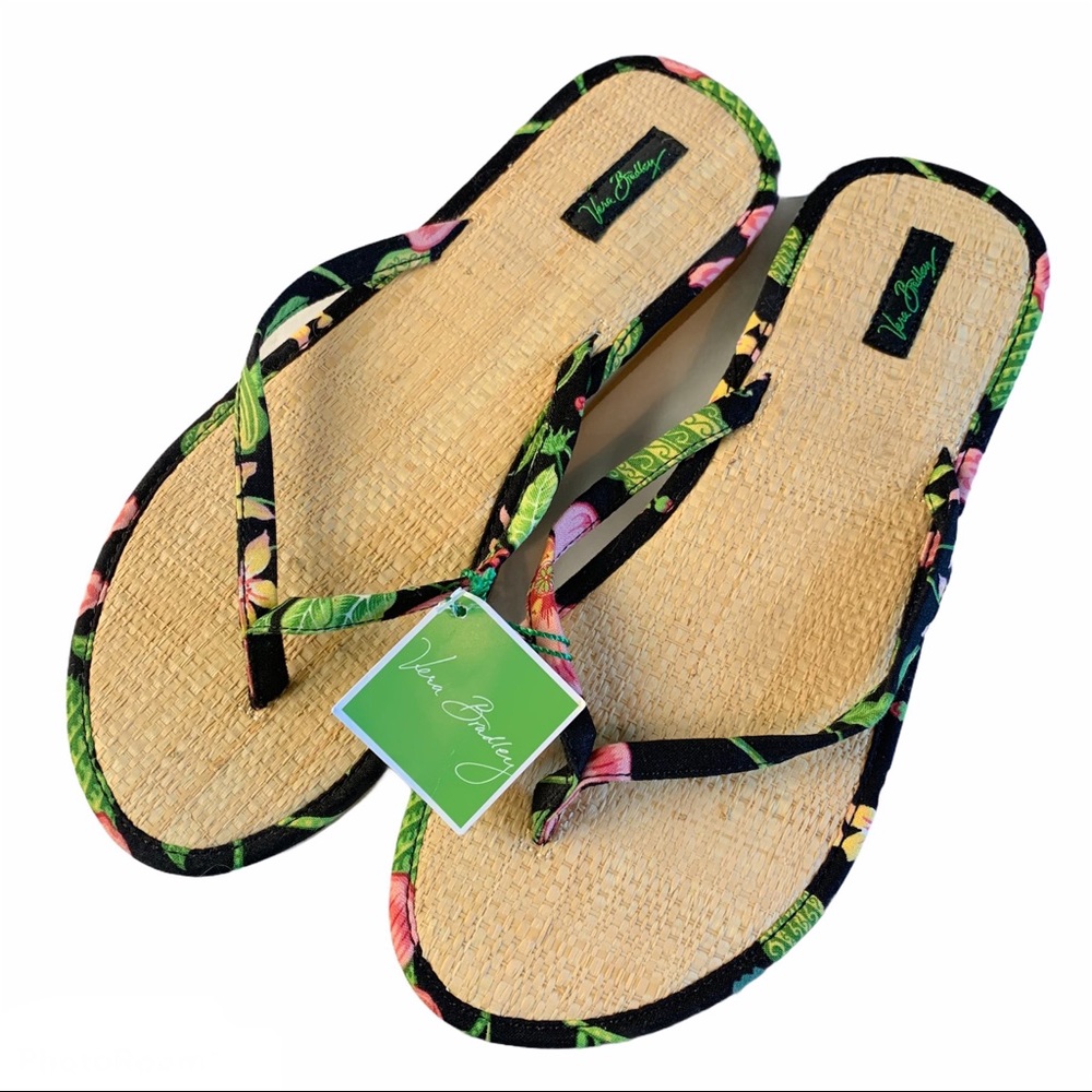 HP {Vera Bradley} NWT Women’s Straw Sandal Botanica